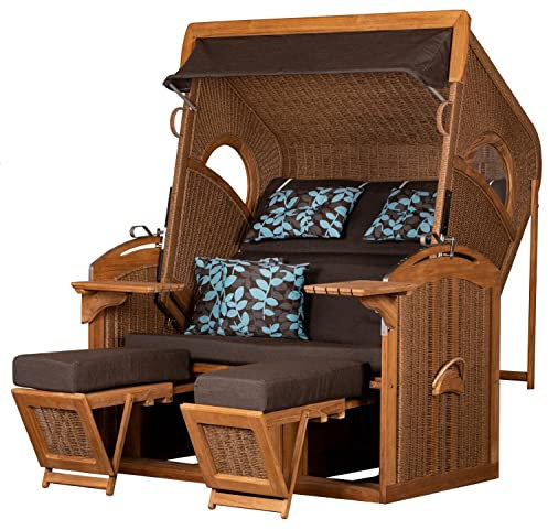 Strandkorb Devries Pure® Madura XXL - PE Twisted Hyacinth - Dessin 469