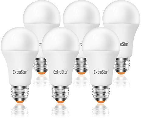 EXTRASTAR E27 LED Lampen, 12W, 6500K Kaltweiß A60 Birne, Entspricht 96W Glühlampe, Nicht Dimmbar, 6er Pack