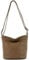 modamoda de T198 kleine Damen Leder Umhängetasche Schultertasche handmade in Italy, Farbe:Blassbraun