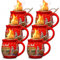 Feuerzangentasse 6er im Karton, Rot/Historischer Markt - für Feuerzangenbowle