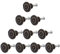 WINOMO 10pcs Vintage Runden Möbelgriff Schrankknopf metall Jahrgang Kabinett Knauf Landhaus-Stil möbelknäufe vintage für Knopf Tür Schublade Kommode Küche Schrank