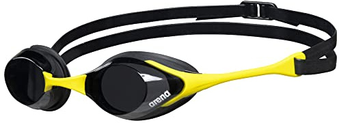 arena Cobra Original Swipe Unisex-Wettkampfbrille für Erwachsene, Schwimmbrille mit Anti-Beschlag-Gläsern, UV-Schutz, 4 Austauschbare Nasenstege