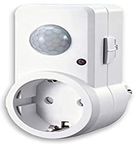 Detector de Movimiento 120º 230V con Base, Ideal para Seguridad en hogares y oficinas, detecta Movimiento para activar iluminaciones.