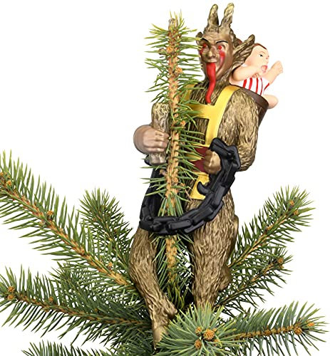 Tree Buddees Gruselige Krampus-Baumspitze für Weihnachts- oder Halloweenbäume, groß, 25,4 cm, Braun (0177)