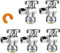 WiseWater 1/4 Drehung Push Fit Winkel-Absperrventil, 3/8 Zoll Außendurchmesserx1/2 Zoll Push Shut Off Wasserventil mit Trennclip, CPVC, PE-RT Rohre (5 Stück)