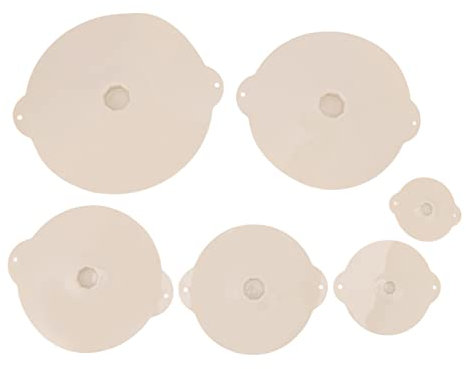 6 Coperchi per Barattoli per Alimenti, per Uso Alimentare, Possono Evitare la Sigillatura a Caldo per Evitare Perdite, Coperchio a Ventosa in Silicone, Adatto per Pentole e Padelle, colore: Beige