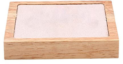Amagogo Schmucktablett aus Holz, Samt, Aufbewahrungstablett, Armband, Schmuckhalter, Präsentationsständer für Armbänder, Ketten, Arbeitsplatte, Kommode, Regale, Beige