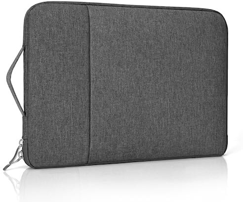 Enloffi Custodia Borsa 15.6 Pollici Custodia per Laptop Impermeabile Antiurto Caso Protettiva Compatibile con Acer HP Dell Lenovo Asus Surface Book Borsa da Trasporto con Tasca, Grigio Scuro