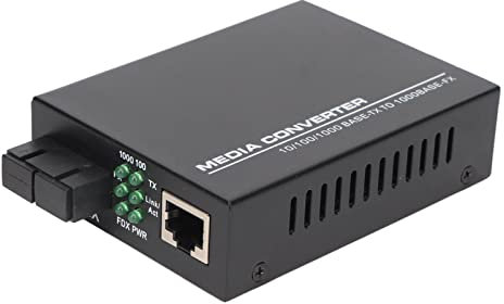 Conversor de Medios Gigabit de Fibra Ethernet Multimodo, Conversor de Medios de Fibra Gigabit SFP a RJ45, Conversor de Fibra a Ethernet, 10 100 1000Base Tx a 1000Base SX SMF RJ45 (Enchufe de la UE)