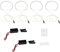 Glakyur CCFL LED-Angel Eyes Set, Halo-Ring, DRL, Blinker, CCFL, Scheinwerferlampe für E36, E46, E39, E38, Weiß, 4 Stück