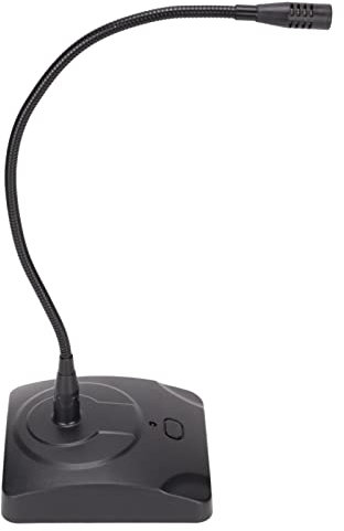 Bewinner Tischmikrofon mit Mute Taste, Kabelgebundenes Schwanenhalsmikrofon mit XLR auf 6,35 Mm Kabel, Kondensator Computermikrofon mit Nierencharakteristik für Rundfunkaufnahmen