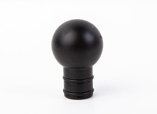Mardom Endstück Gardinenstange 19mm Kugel - 2X Endknöpfe fur Gardinenstange, Gardinenstangen Endstücke - Farbe Schwarz