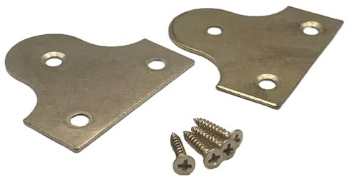 Aretro Brass Plated 50mm Picture Frame Hanger Brackets for Hanging Pictures Mirrors 15kg Load with Screws