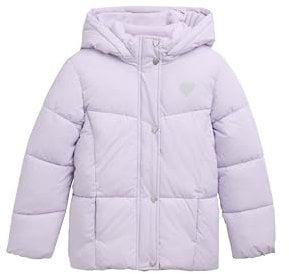 Tom Tailor Mädchen Kinder Puffer Winterjacke mit Abnehmbarer Kapuze,36457 - cool Lilac, 116/122
