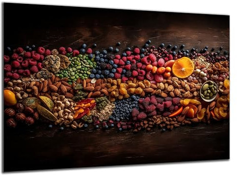 Munera Design - Bild 56x84 - Nüsse Beerenb Dörr-Obst - Wand-Bilder Küche Ess-Zimmer