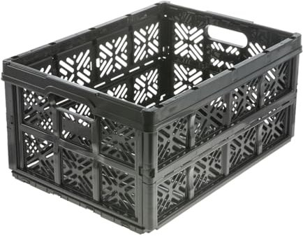 keeeper Caja de almacenamiento plegable, colección Ida, 48x35x23 , Negro