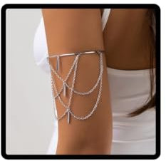 Jascatin Bar Arm Armband Ägyptische Armmanschette geschichtete Armkette Armreif Charm Oberarm Armbänder für Frauen, Einheitsgröße, Metall, Kein Edelstein