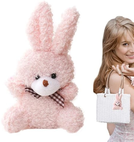 Generisch -Kaninchen-Schlüsselanhänger, Hasen-Schlüsselanhänger Plüsch,Weicher flauschiger Schlüsselanhänger - Osterhasen-Schlüsselanhänger, Osterhasen-Plüschspielzeug für Osterkörbchen