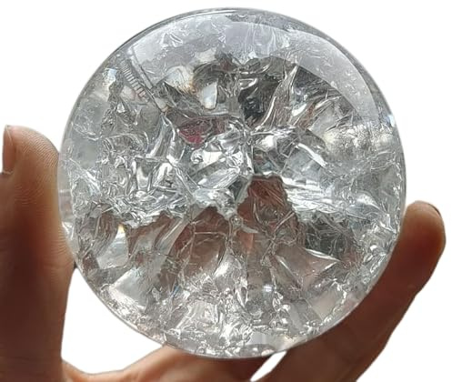 SUPBEI EIS gebrochene Kristallkugel Dekorativ für Feng Shui Ball, Wasserbrunnen Bonsai Glaskugel, Haus Garten Dekoration Ornamente Zubehör,3.1in(8cm)