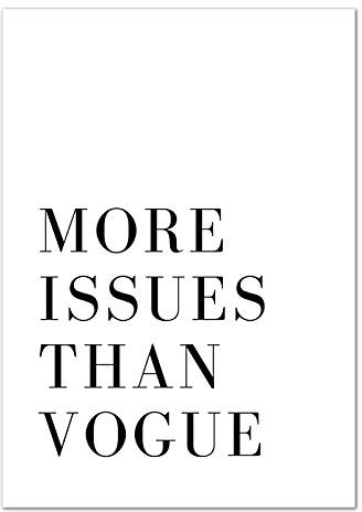 Bildershop-24 Kunstdruck Poster Bild Druck Motiv: More Issue Than Vogue 40x60 cm