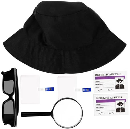 Vaguelly Detektivspielzeug Satz Für Kinder Detektivhut Lupe Detektivaccessoires Cosplay Für Rollenspiel Und Party
