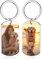 Porte-Clés Personnalisable avec Photo et Gravure Texte Double Face Porte Clef Personnalisé Cadeau pour Homme Femme Couples Amis et Famille (Uv Argenté Recto-Verso)