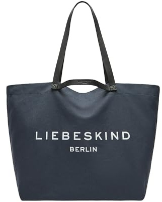 Liebeskind Berlin Damen-Shopper „Aurora“ – Große Canvas-Tasche Damen mit Reißverschlussfach und Leder-Schulterriemen – Shopper Bag Women – Passend für Laptops bis 16 Zoll – Light Bag
