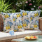 Kiatuniya Funda Cojin Exterior Impermeable 45x45 cm Limón Amarillo Azul Cuadros Fundas Cojines Decorativos Moderna Lavable Funda Almohada para Sofá Jardín Silla Terraza Balcones Salón, Juego de 2