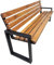KARSTAL Rzym S Gartenbank, 162 cm – robuste Gartenbank Metall mit Holzoptik – Sitzbank Outdoor, geeignet für Garten, Park oder öffentliche Flächen – Nussbaum – Bodenmontage