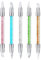 ZEOHBETY Lot de 5 stylos de sculpture pour nail art, outils à double pointe en silicone pour résine, pinceaux en silicone, stylo acrylique, pinceaux pour nail art, sculpture d'ongles, dessin d'effet