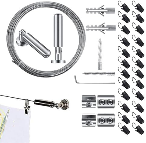 Set di aste in filo metallico, per progetti artistici, per il bagno, in acciaio inox, per la suddivisione della stanza della doccia, arazzo da parete per bambini