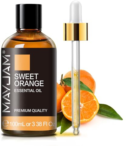 MAYJAM Süße Orange Ätherisches Öle für Diffusor 100ML | Süße Orangeöl für Luftbefeuchter, DIY, Home, Wardrobes