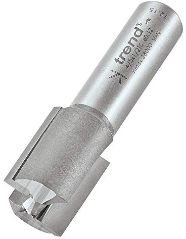 Trend Two Flute Straight Cutter, 19.1 mm Cut, 1/2 Inch Shank, TCT | Precision Straight Cutter With Two Flutes For Clean Routing, 1/2 Inch Shank And 19.1 mm Cut, 4/5X1/2TC