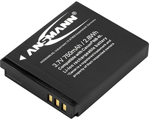 ANSMANN Li-Ion Akku A-Can NP 6 L 3 7V / Typ 750mAh / Leistungsstarke Akkubatterie für Foto Digitalkameras - der perfekte Ersatzakku für Canon Digicam uvm.