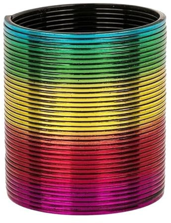 Out of the blue Regenbogen Spirale - 5cm Durchmesser Treppenhüpfer Spielzeug, Metall Optik - Perfekt für Mädchen & Jungen - Ideal als Mitgebsel für Kindergeburtstage, Partyzubehör & als Gastgeschenk