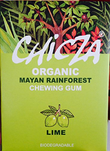 Chicza Organic Chewing-Gum Lime, Certificato Biologico e Kosher, Biodegradabile, Set 10x30g