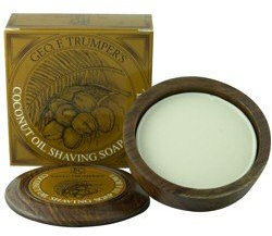 Shaving Soap in Wooden Bowl Coconut Oil