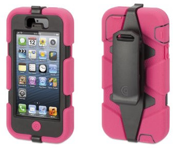 Griffin Survivor Military-Duty Case & Belt Clip For iPhone 5/5s - Pink/Black