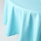 Homescapes Hellblaue Tischdecke rund mit Hohlsaum aus 100% Baumwolle 178 cm, rundes Tischtuch, waschbar & pflegeleicht
