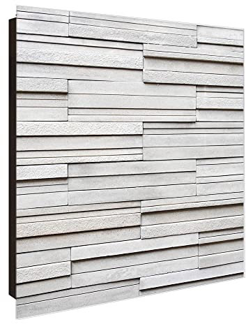 banjado® Großer Schlüsselkasten Glas/Schlüsselbox 30cm x 30cm mit 50 Haken - Motiv Relief/Schlüsselkasten modern für Schlüsselaufbewahrung mit beschreibbarer, magnetischer Glastür