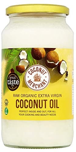Coconut Merchant Organic Coconut Oil 1L | Extra Virgin, Raw, Cold Pressed, Unrefined | Ethically Sourced, Vegan, Ketogenic and 100% Natural | For Hair, Skin & Cooking | 1L