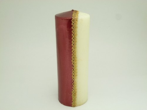 Bella-Vita GmbH Weihnachtliche Kerze Christmas rot-weiß, Höhe 20 cm, Kerze, Geschenk (rot-weiß)
