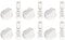 Ufixt Universal White Control Knobs for Ovens, Cookers and Hobs (Pack of 6)