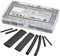 Set de 142 piezas de tubo termorretráctil 3:1 negro con pegamento interno. Longitud total de 8,3 m en una práctica caja. De ISOLATECH