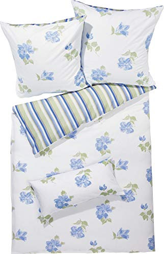 Dyckhoff Weichfrottier Bettwäsche Rosali blau