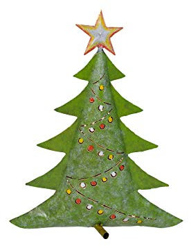 Dekofigur Tannenbaum, Metall, Weihnachten, Windlicht (M)
