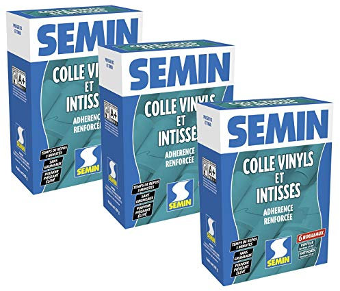 Colle en Poudre pour Papiers Peints Vinyls et Intissés, Intérieur, Boite de 300 g (Lot de 3)