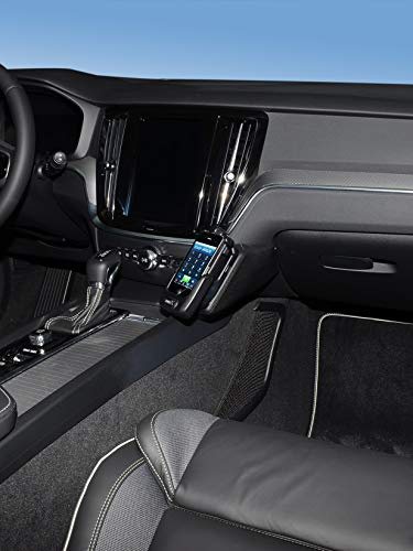 KUDA Handyhalterung passend für Volvo V 60 ab 2018 (Nicht für T8) - Telefonkonsole für Smartphones, Handy, Navi und mehr - Kunstlederkonsole, Schwarz, 3465