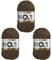 myboshi No.1 Wolle zum Häkeln und Stricken, Schnellstrickgarn, langlebige Mützenwolle, Strickwolle, Häkelwolle, mulesing-frei, 50g, Ll 55m Braun (Kakao) 3 Knäuel