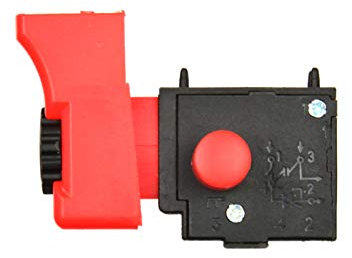 BSD Ersatz Taste Schalter Switch, Ersatzschalter für Winkelschleifer TN-33 - Schalter mit Drehzahlregler - Model: FA2-6/1BEK - 4A 250V/8A 125V - Kompatibel mit Winkelschleifer DWT